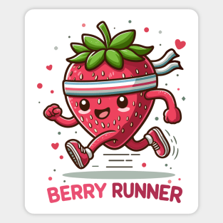 Berry Runner: Strawberry Stride Magnet